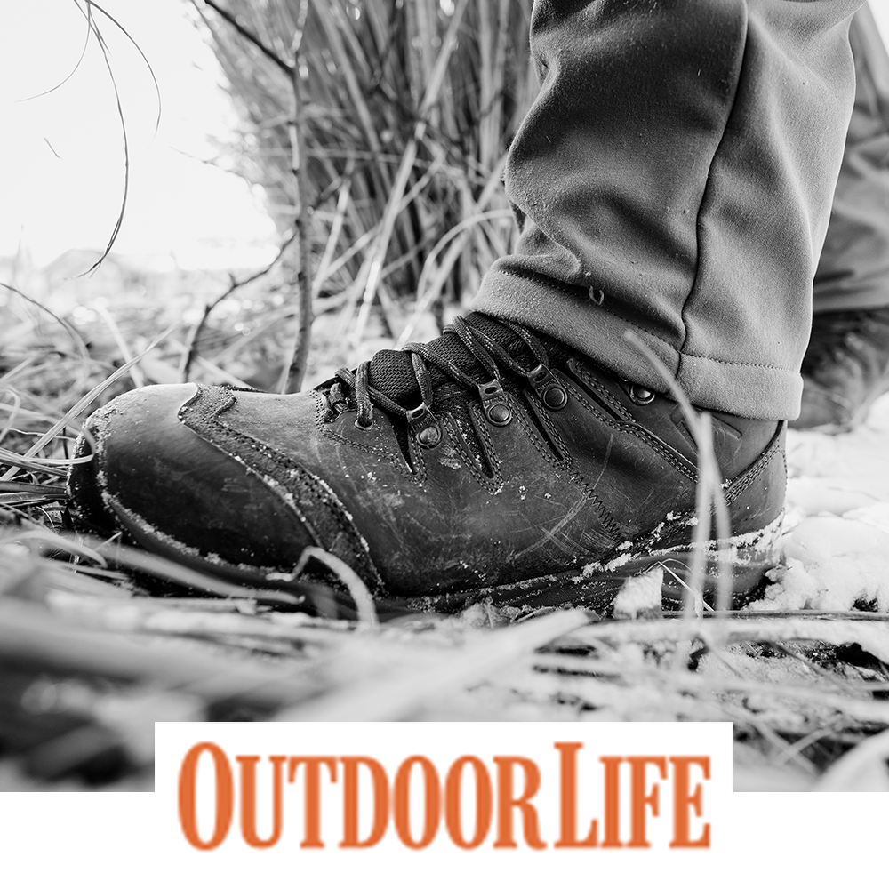 Meindl EuroLight Hunter 300 – As Featured in Outdoor Life Magazine – 300g Insulated Lightweight Hunting Boot Worn by Upland Hunter Retrieving Pheasant From Dry Grass Field