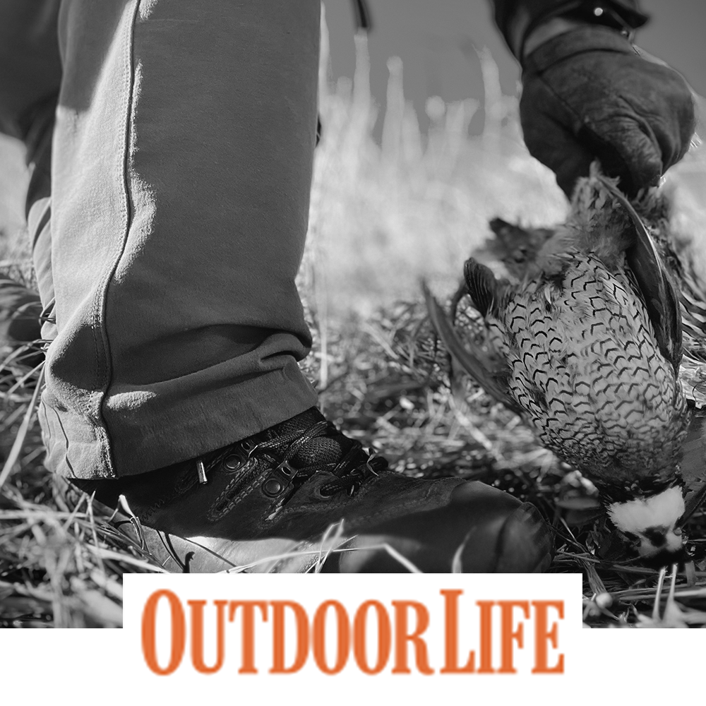 Meindl EuroLight Hunter Uninsulated – As Featured in Outdoor Life Magazine – Lightweight Leather Hunting Boot Worn by Hunter Navigating Snowy Grass and Frozen Ground in Winter Field Conditions